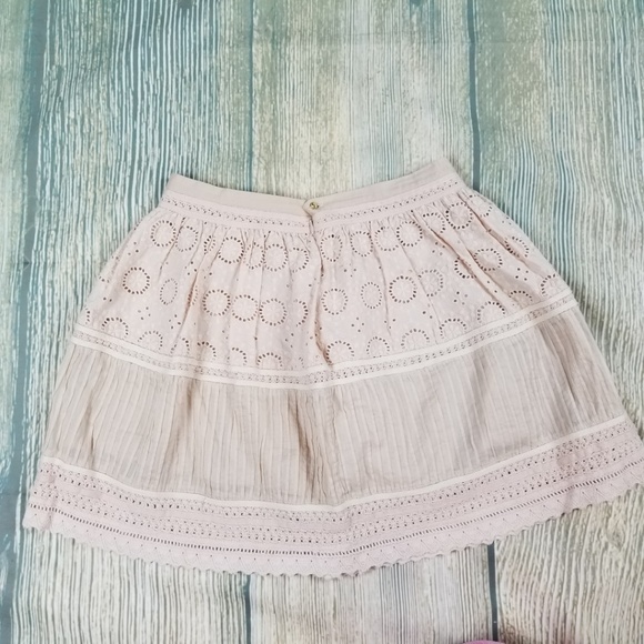 FIVE PLUS apricot cotton mini flare lined skirt - Picture 5 of 8